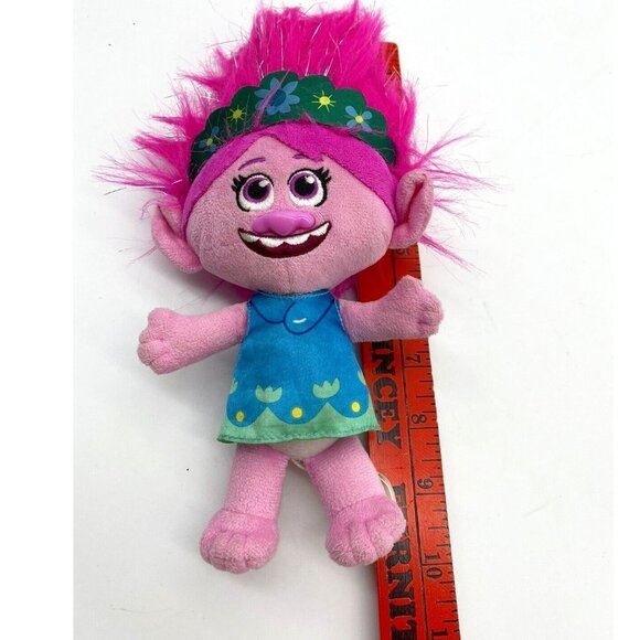 DreamWorks Trolls World Tour Movie Poppy Plush Doll 9” 2020 blue Dress - Picture 6 of 8